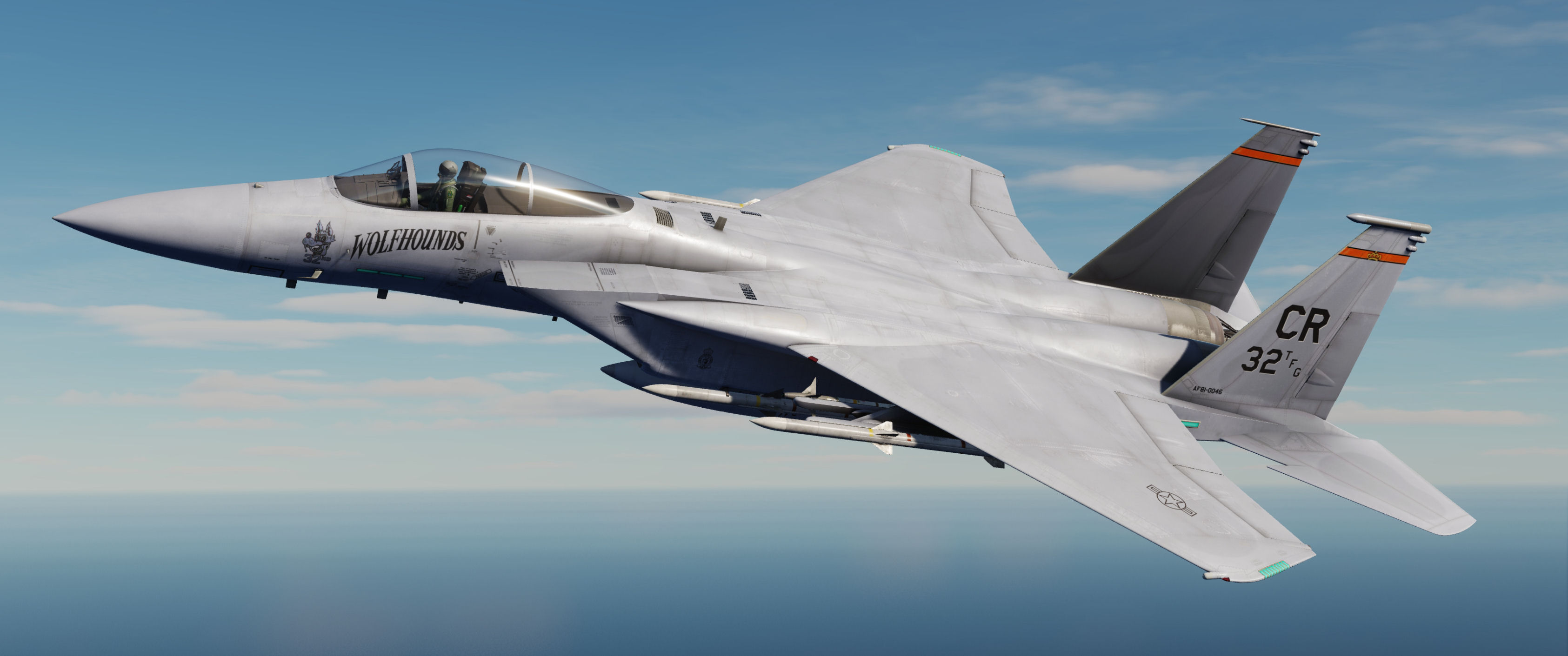 F15C 32nd TFS Wolfhounds Soesterberg - Early light gray color scheme - 9 skin pack