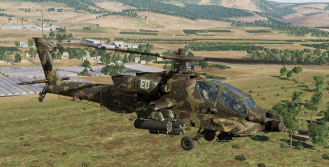 AH-64D Apache Attack Helicopter Pea Dot Cam