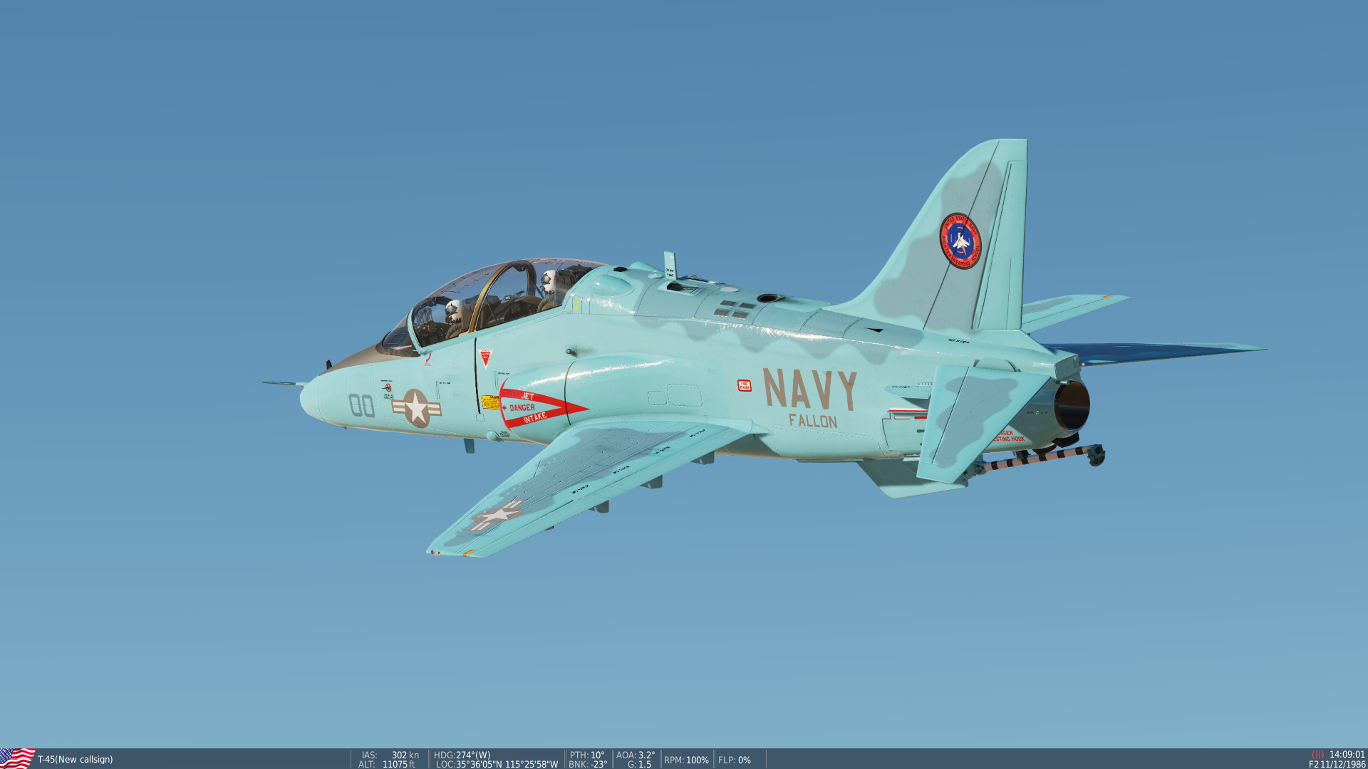 T-45 Goshawk NTTR Map Skin - Fallon V.I.P. Flight