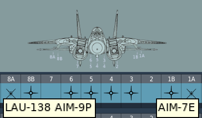 F-14 AIM-9P and AIM-7E