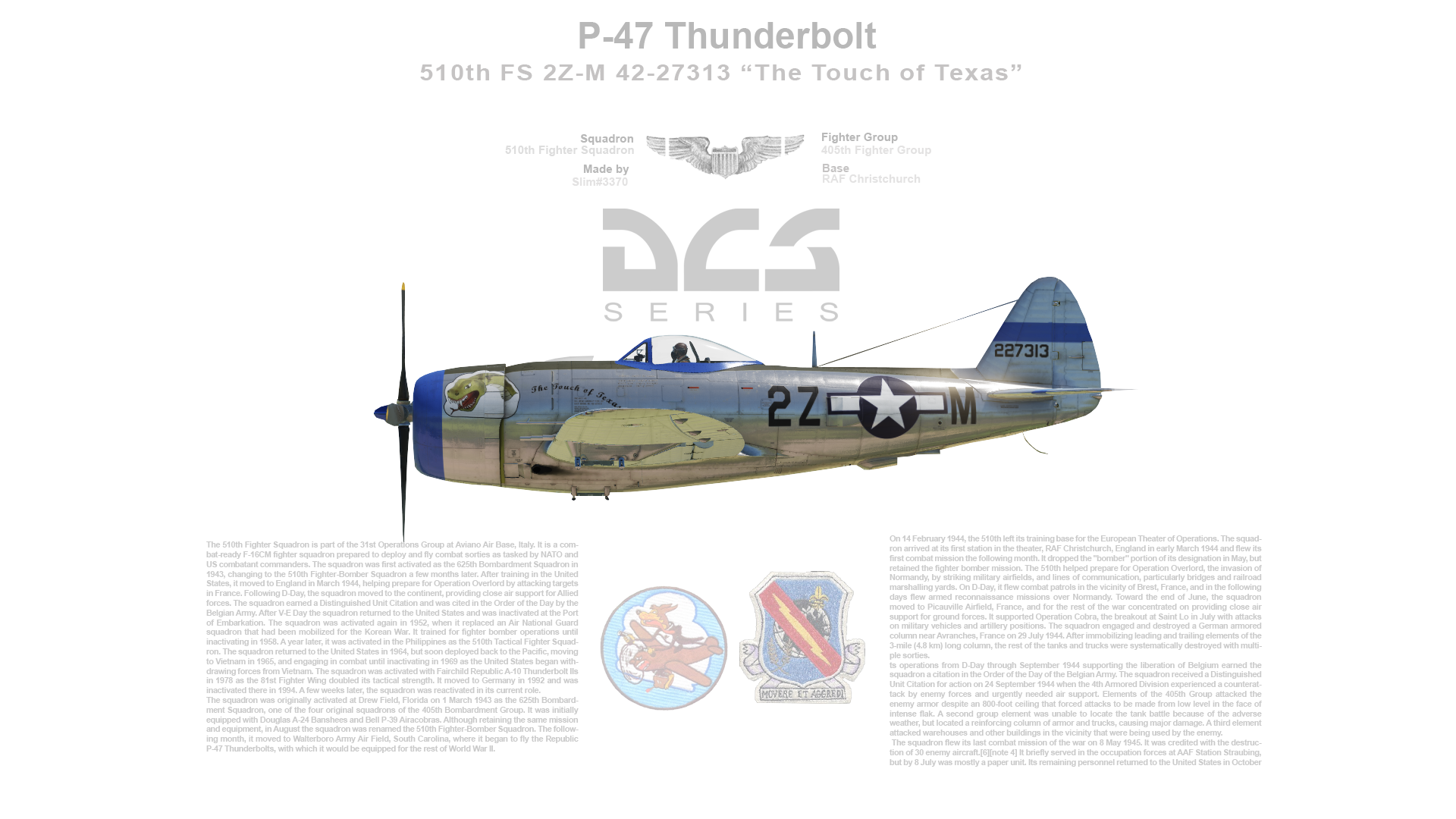 P-47D Thunderbolt 510th FS "The Touch of Texas"
