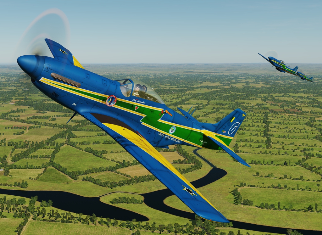 T-27 Tucano Brazilian Smoke Squadron #6 (update vs 1.2)
