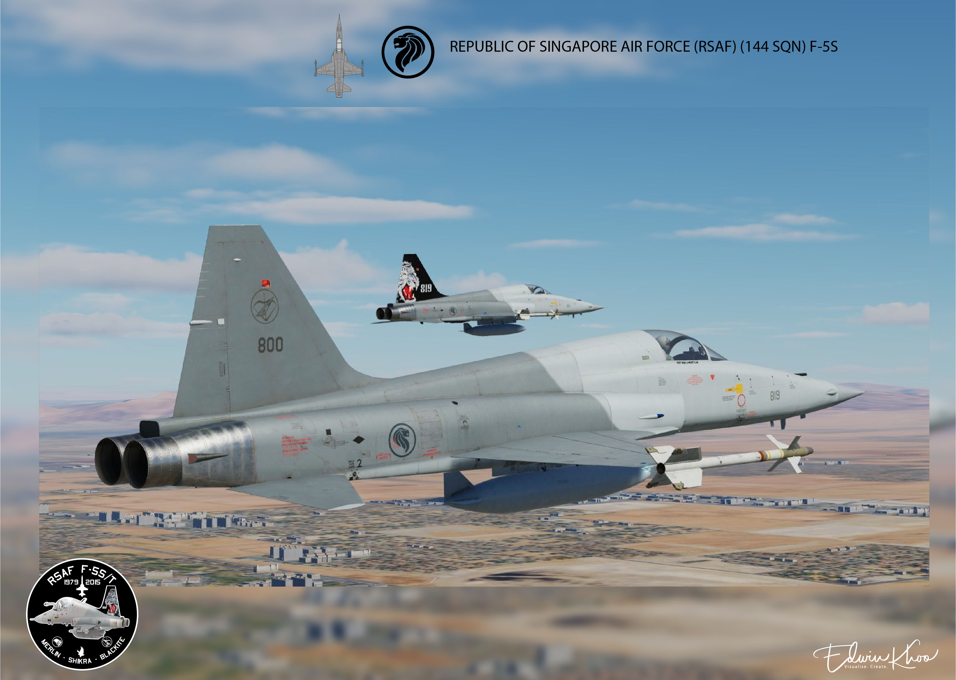 Republic of Singapore Air Force (RSAF) F-5S Commemorative Skin
