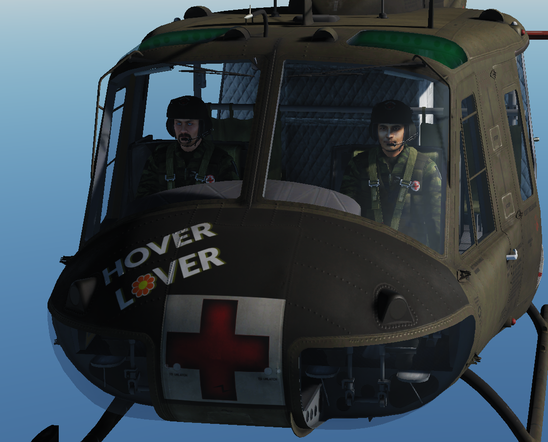 Vietnam Dustoff Medevac Real Nose Art "Hover Lover"