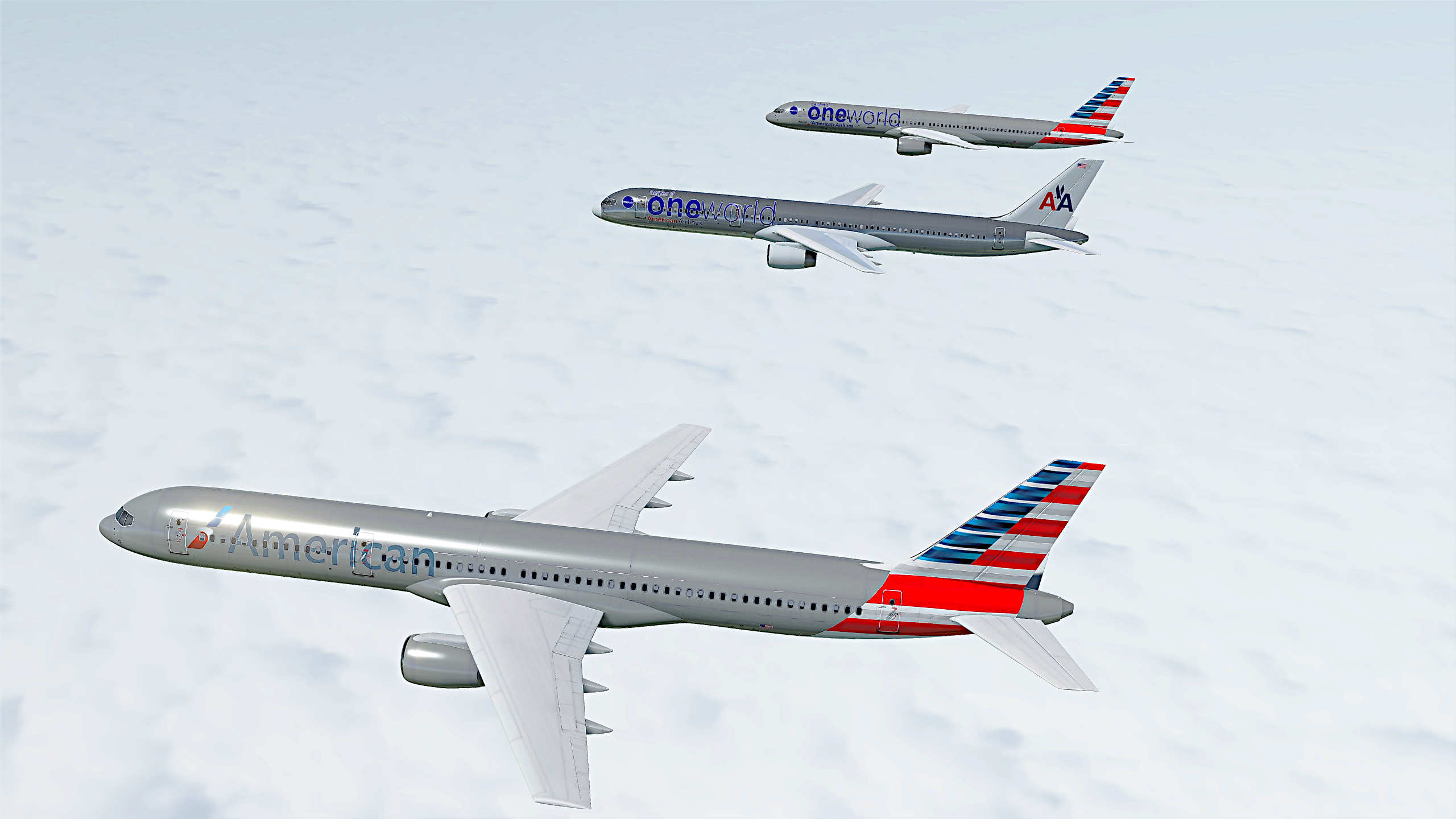 American Airlines 757-200 (New Livery)  Skin pack  for Civilian Aircraft Mod.
