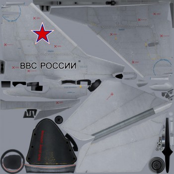 Шаблон текстуры для модели МиГ-29С