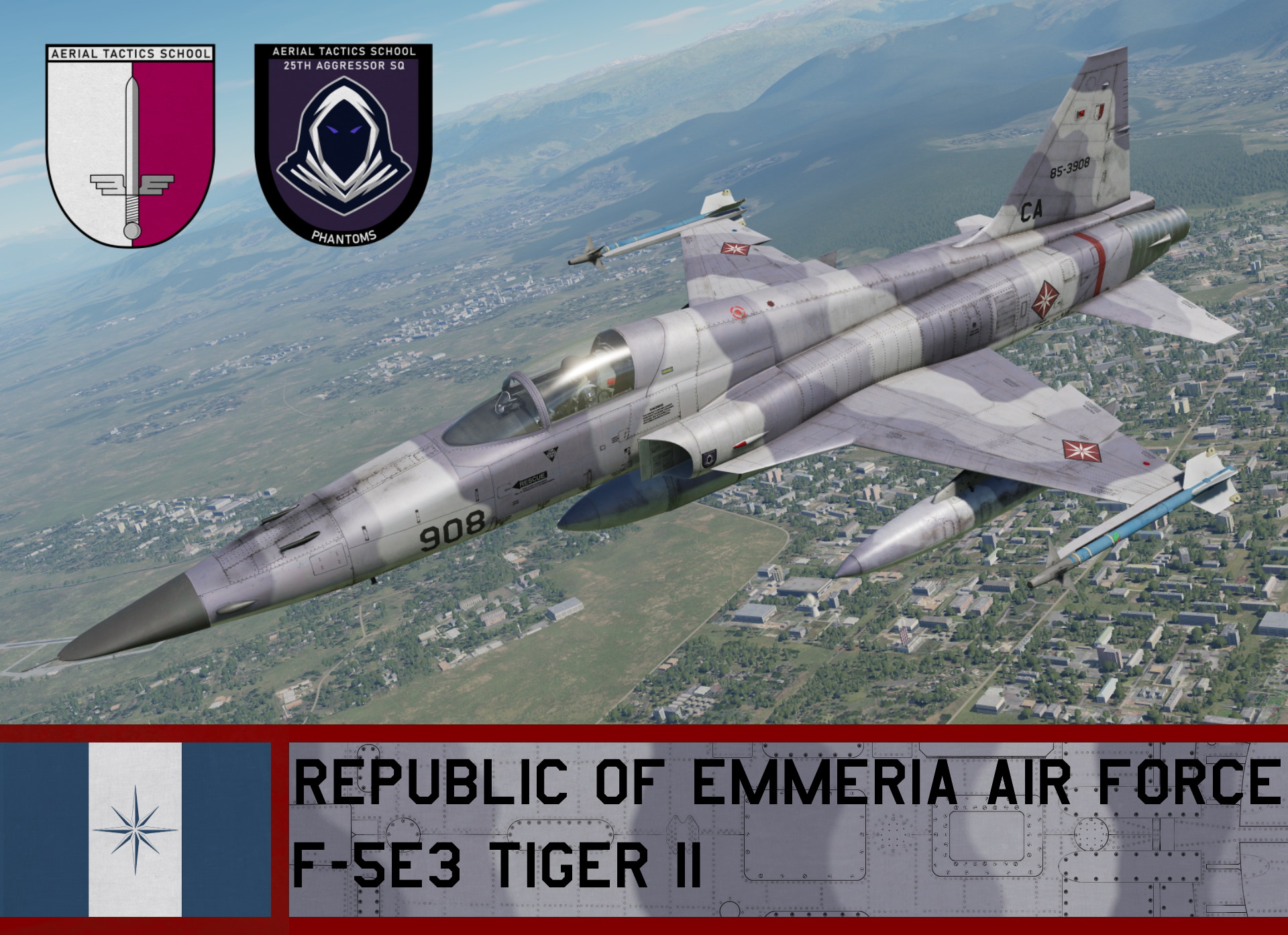 Republic of Emmeria Air Force F-5E3 Tiger II - Ace Combat 6 (25th AGR SQDN)