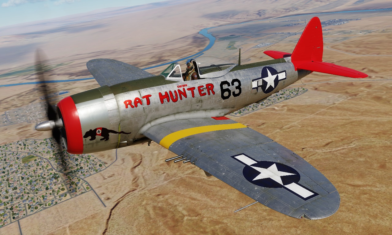 USAAF 332nd FG, 100th FS Tuskegee Airmen  -  P-47D ''Rat Hunter''
