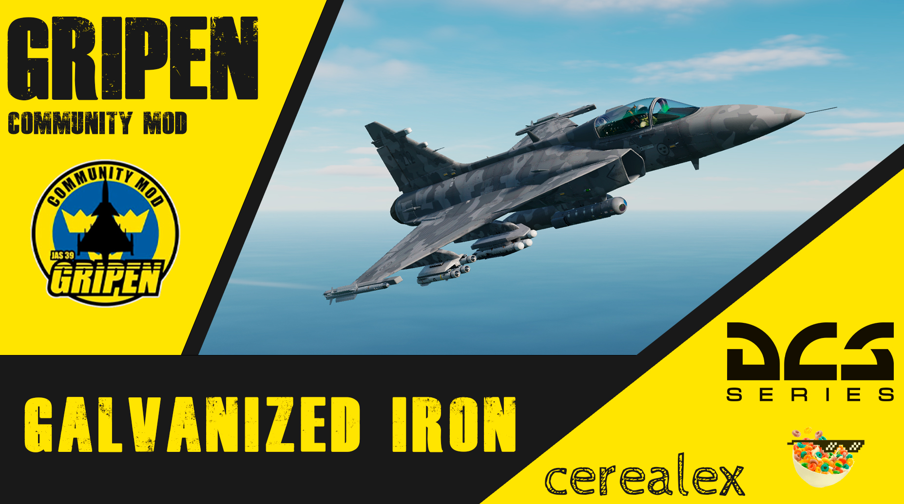 JAS-39 Gripen Galvanized Iron Livery by Cerealex