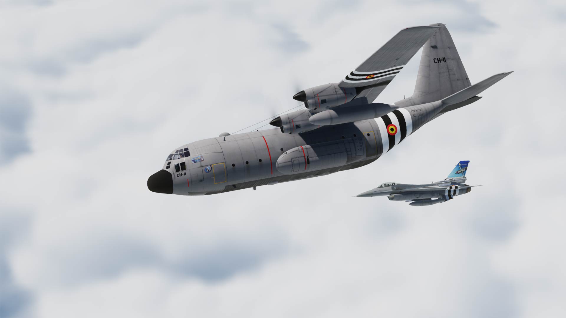 C-130 Belgian Air Force D-Day Tribute