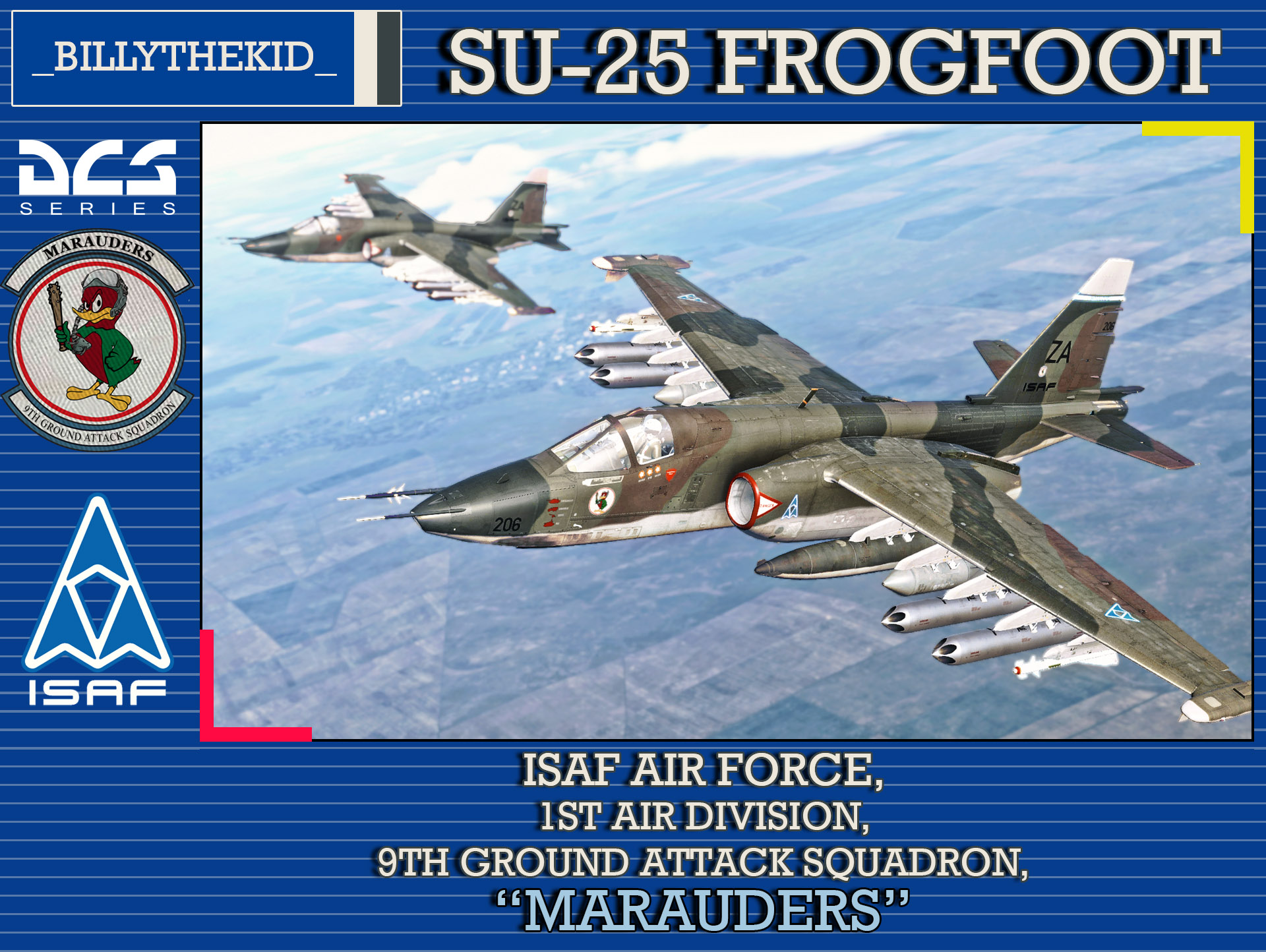 Ace Combat - ISAF Air Force - 1st Air Division - 9th Ground Attack Squadron "Marauders" SU-25A