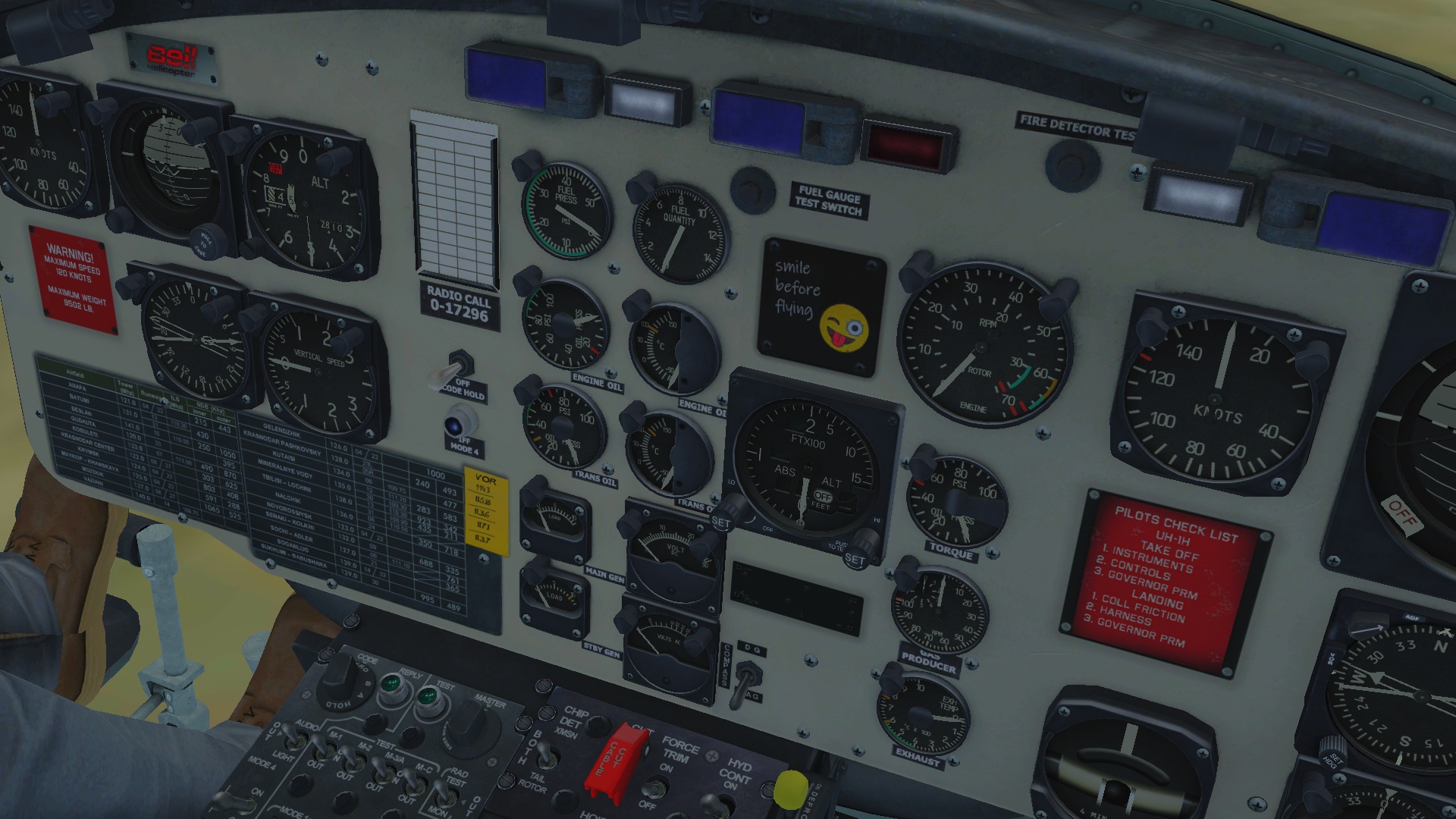 UH-1H Civil cockpit  black and gray version (V2.0) 