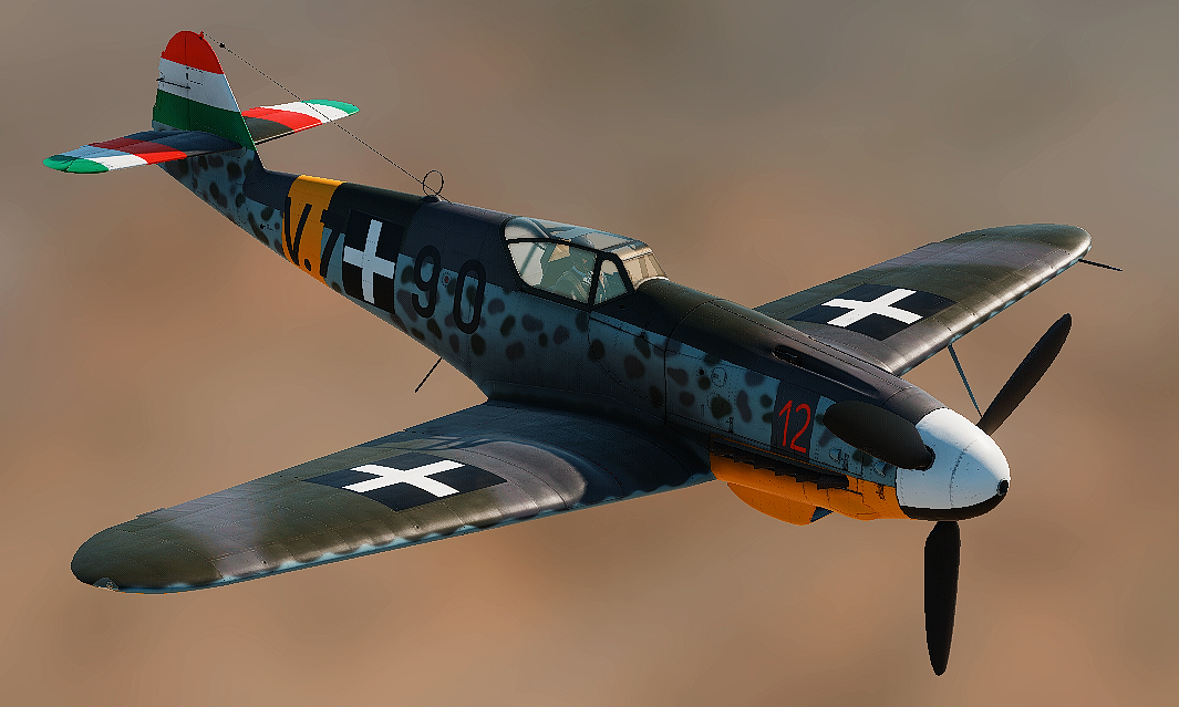 Bf-109Ga-6, 2/1 sq of the Royal Hungarian Air Force.