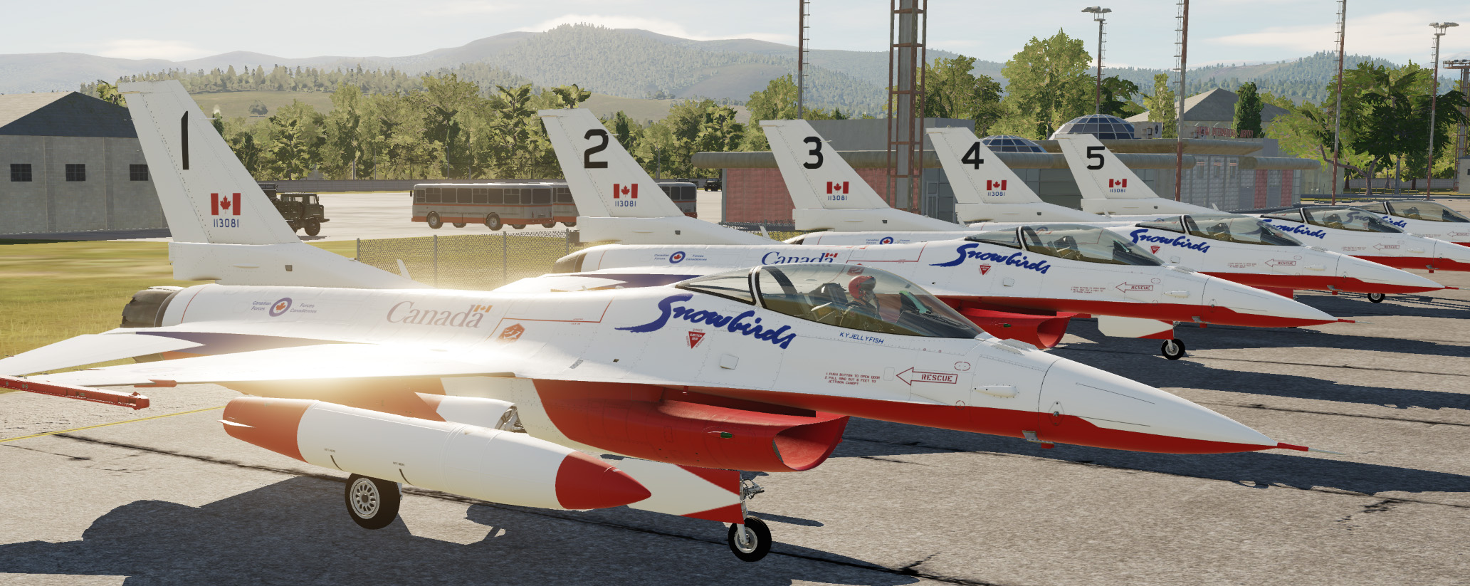 Snowbirds F-16 (FICTIONAL) 1 & 2