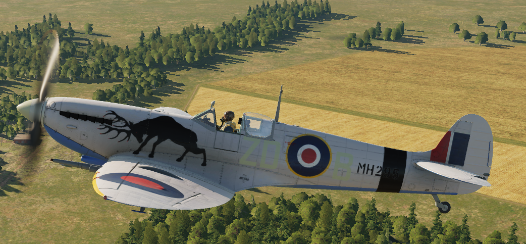 Snow Spitfire Livery with an angry stag