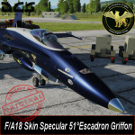F/A18c Lot 20 Skin Specular 51°Escadron Griffon (Dark Blue)