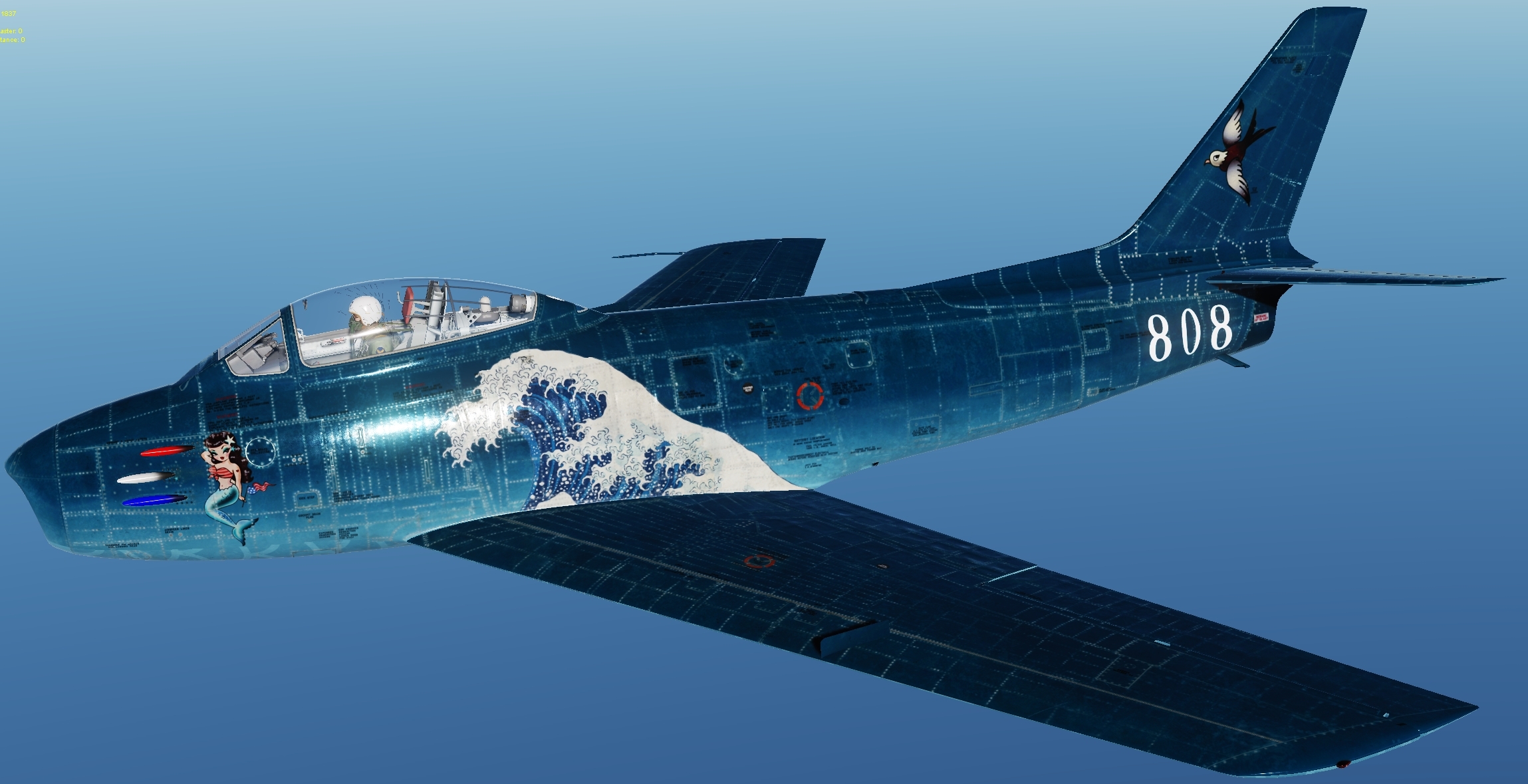  F-86F Sabre "US Mermaid" livery