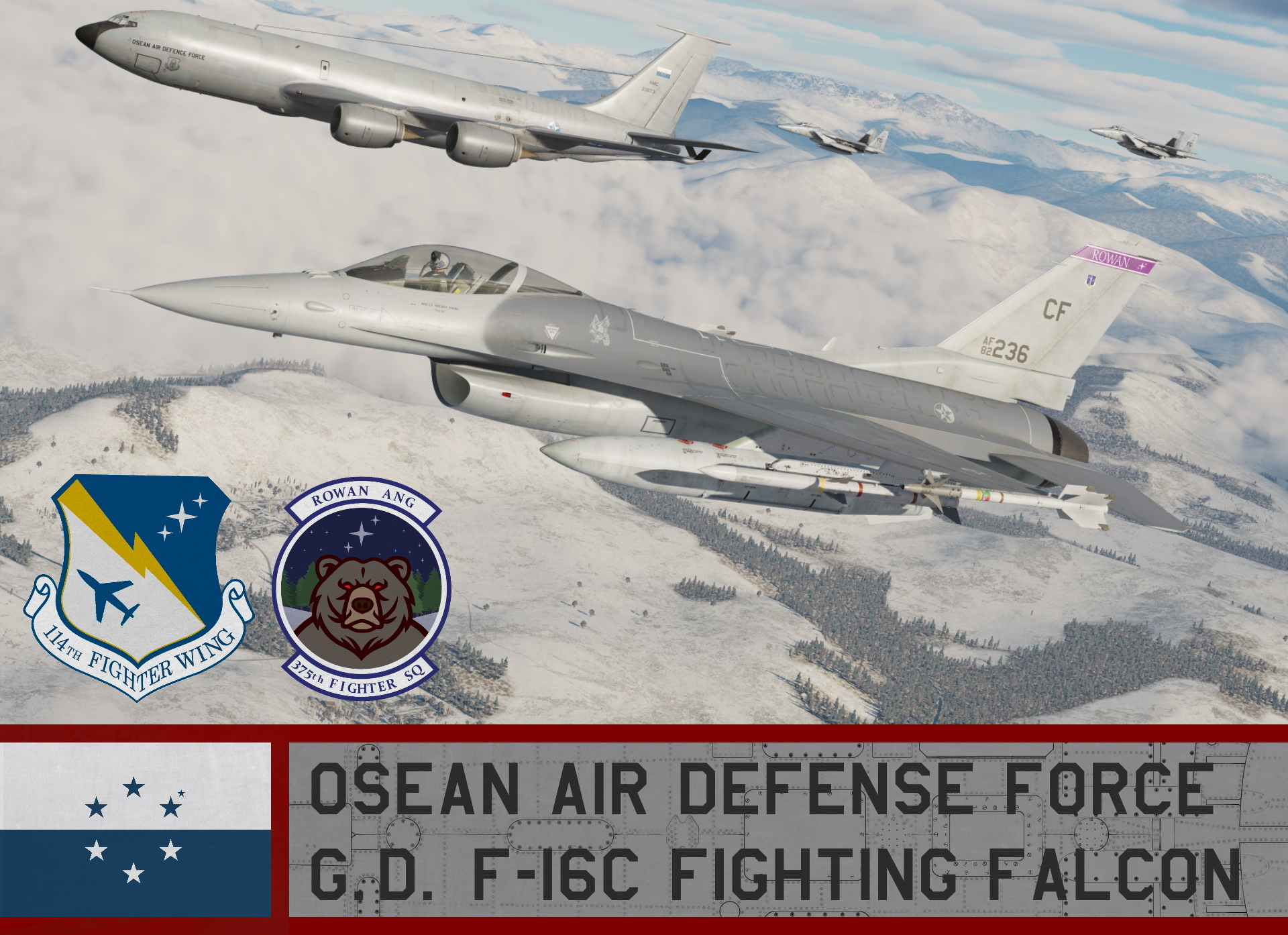 Osean Air Defense Force F-16C Block 50, Rowan Air National Guard, 114th FW, 375th FS *UPDATED*