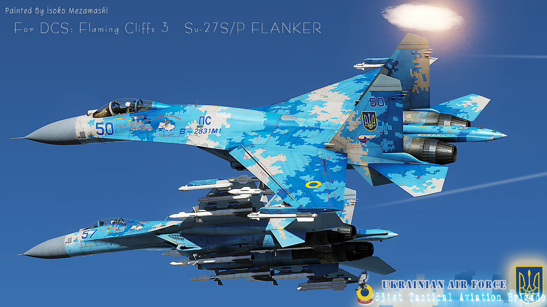 Ukrainian Air Force Su-27S/P FLANKER 831st BrTA PACK v1.0