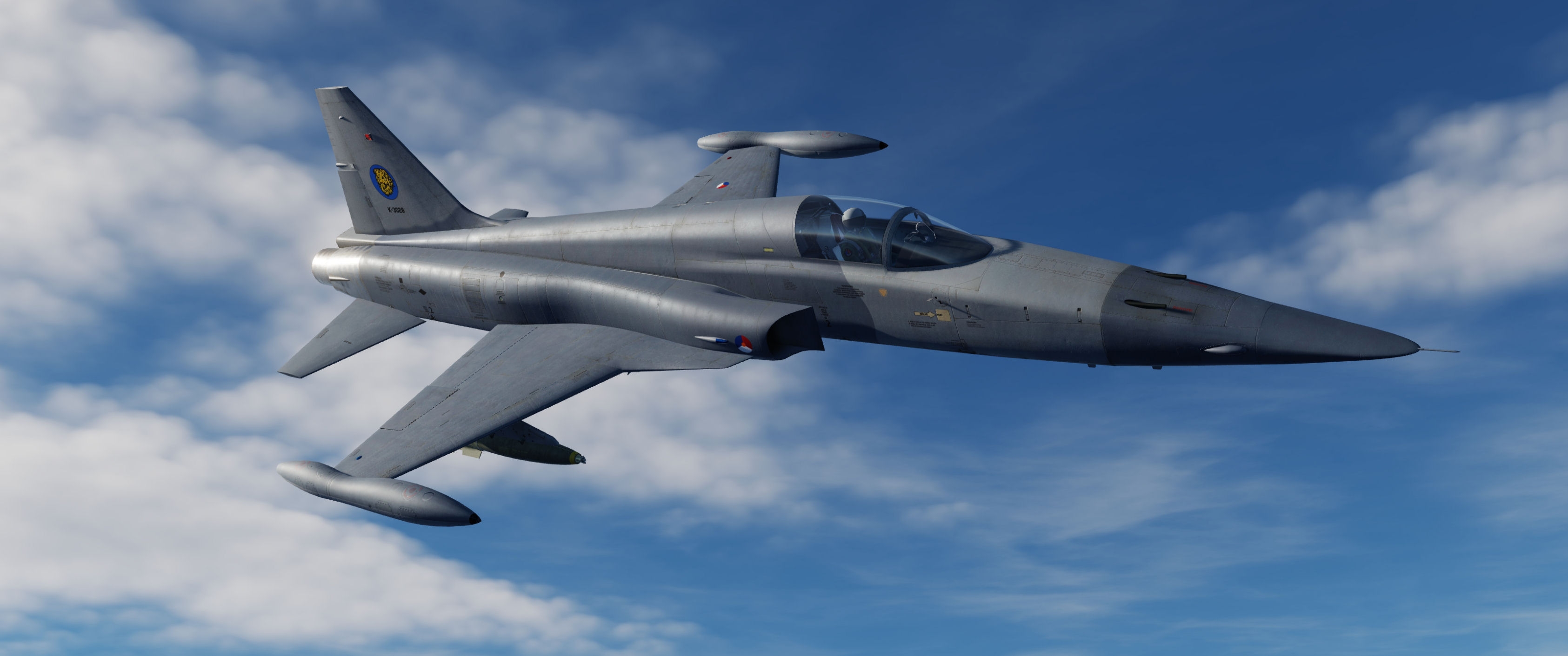 RNLAF NF5 (F-16 Camo) 4x F16 Test Skin + WingTipTanks.