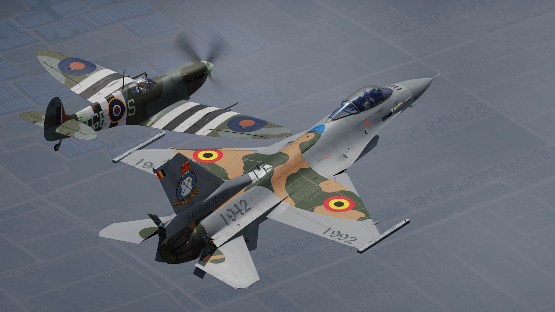 F-16 Belgian Air Force FA-25 50 Years 349SQN + Period Accurate vipers (Three-Pack!)