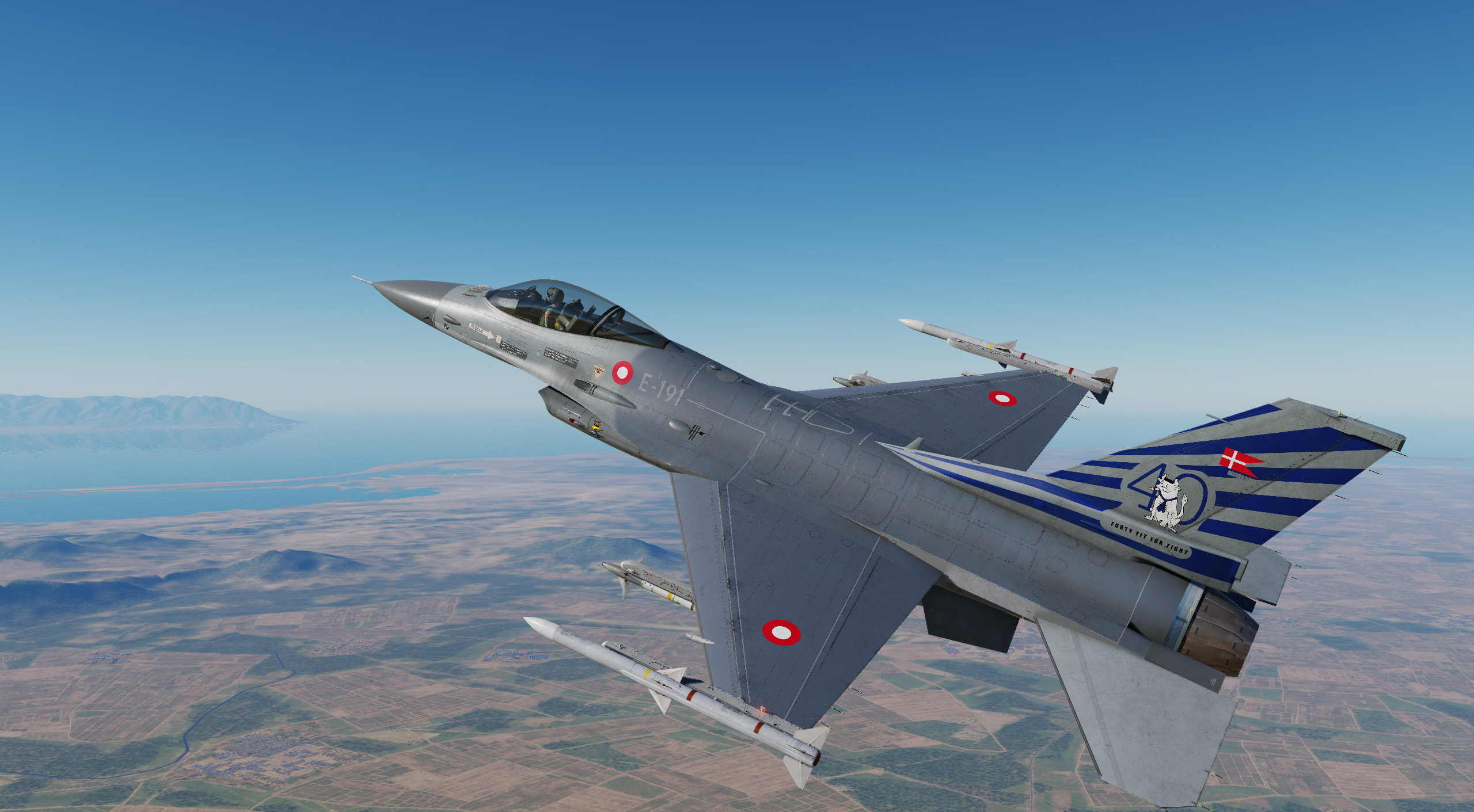 RDAF F-16A Fighting Falcon E-191 730 Fighter Squadron 40 years