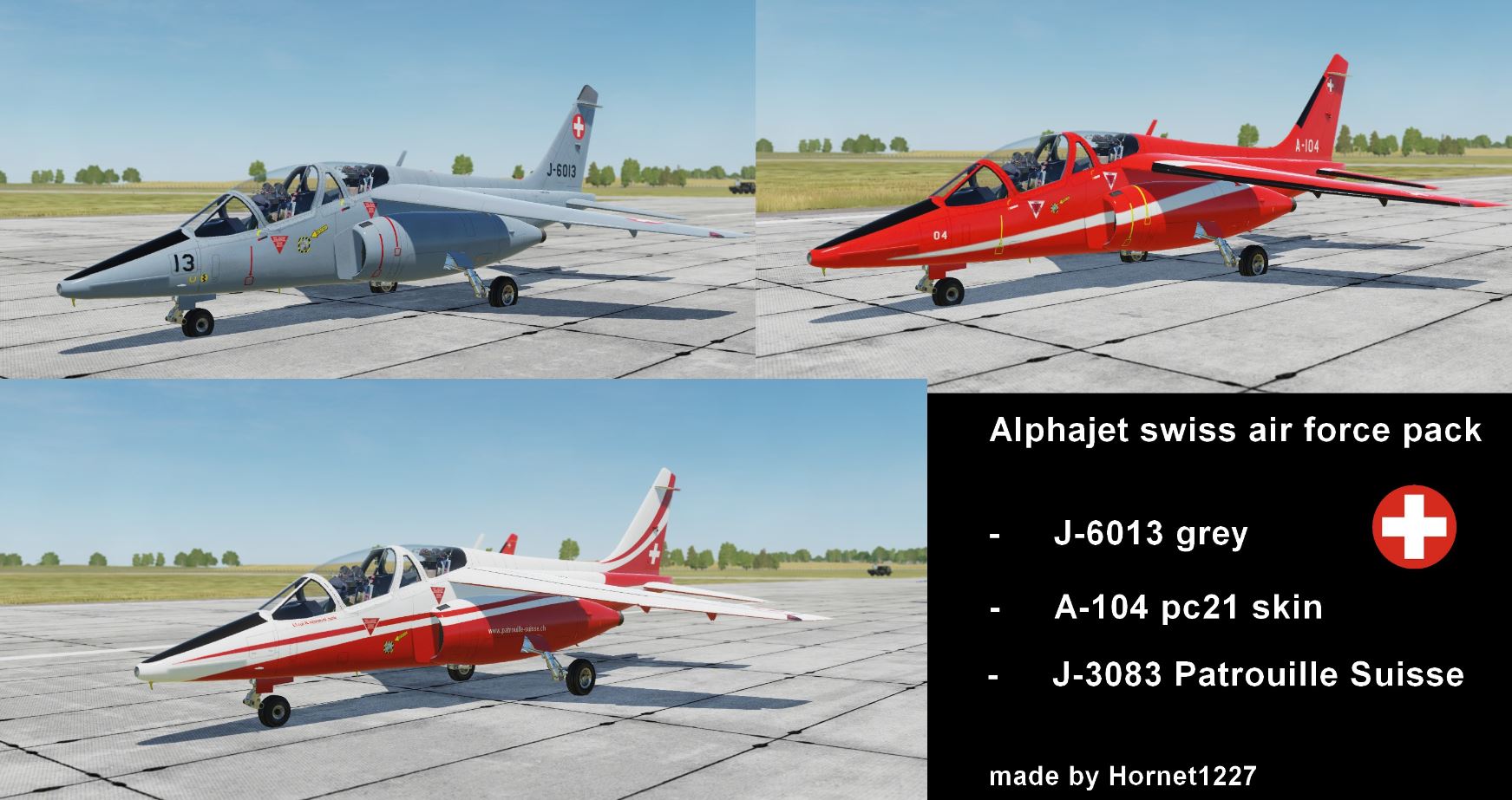 Alphajet Swiss air force pack 