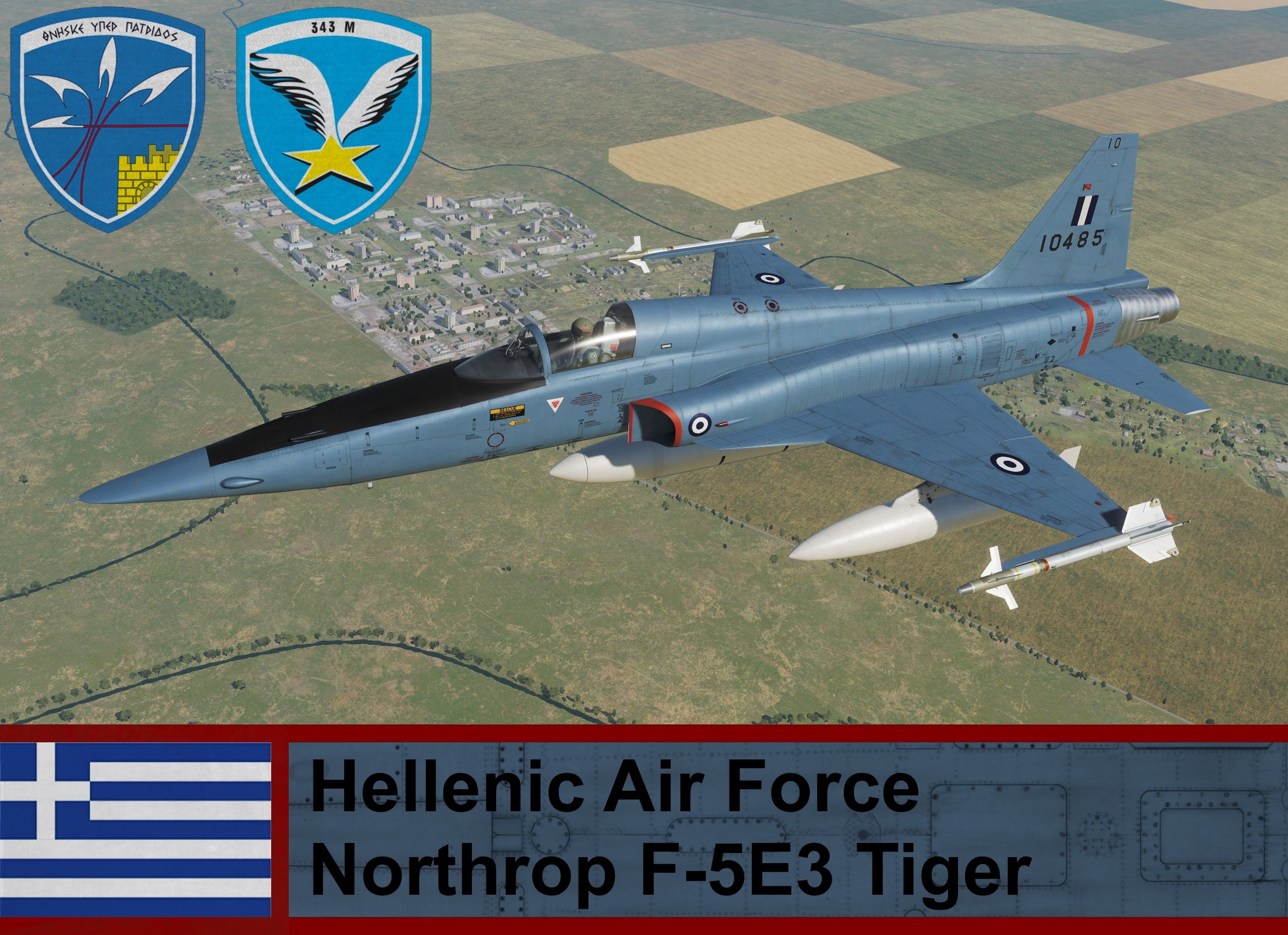 Hellenic Air Force F-5E3, 343 Squadron, Macedonia Airport 1974