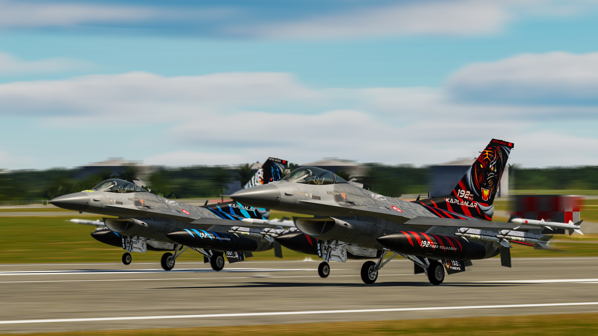 Turkish Air Force 192 Filo Kaplanlar 2014 Tigermeet RED and BLUE Cyber Tiger Skin Pack