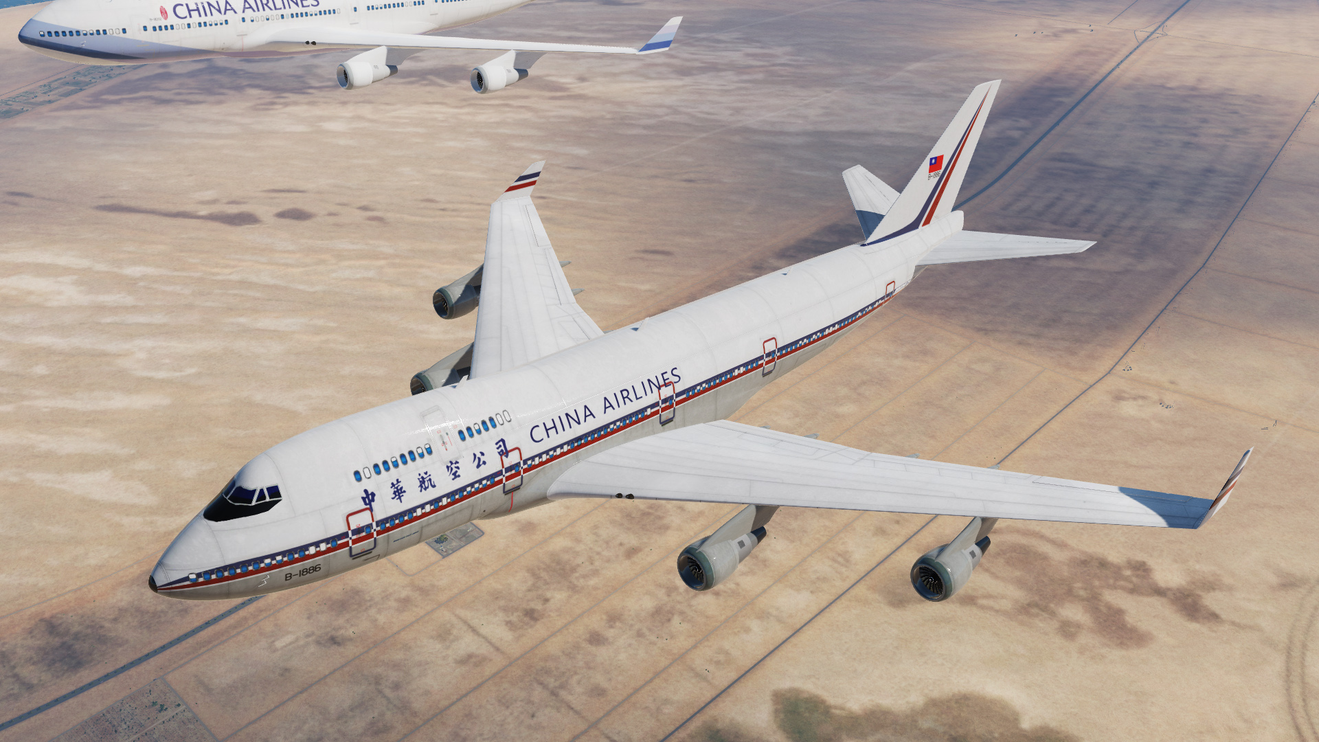Civil Aircraft Mod Boeing 747-400 China Airlines Retro Livery v1.1