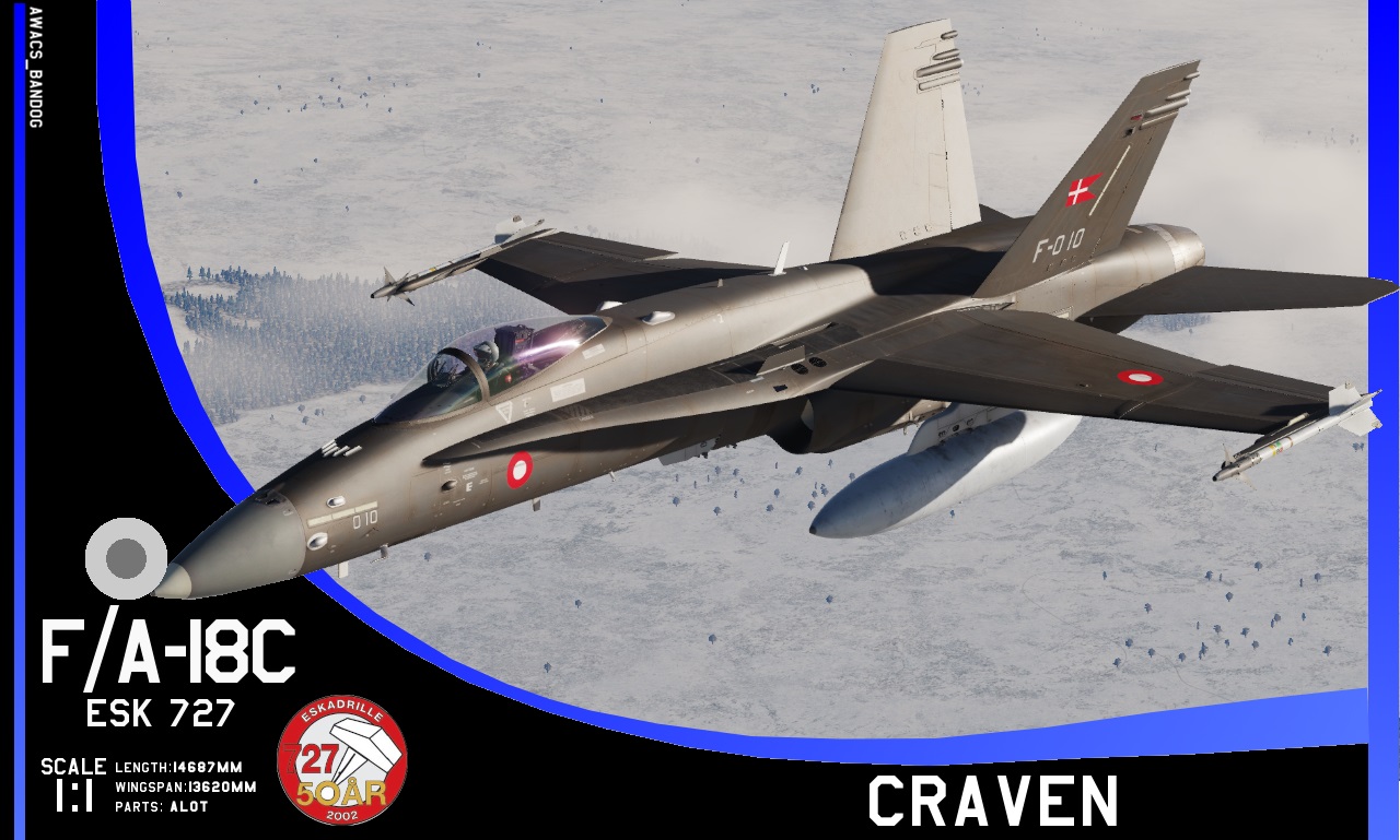 Royal Danish Air Force Eskadrille 727 'Craven' F/A-18C (Fictional)