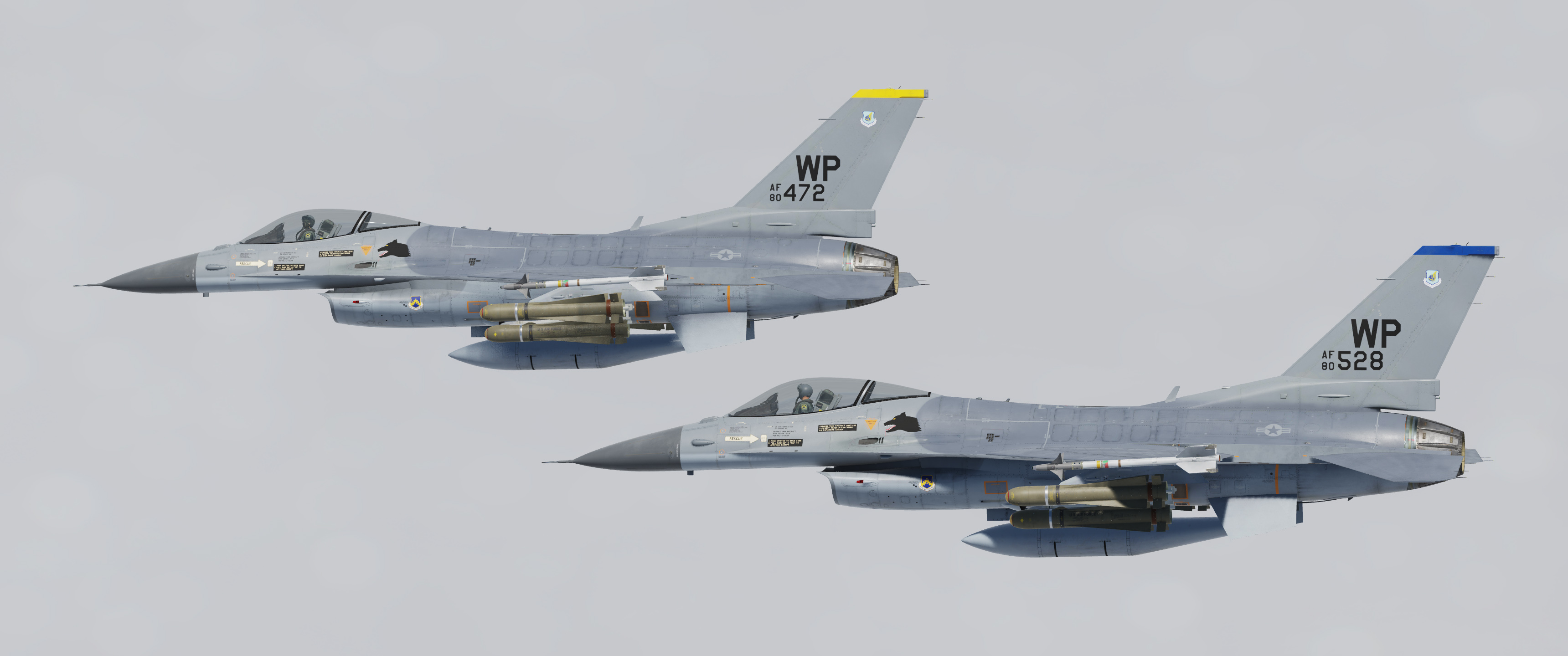 USAF F16A Wolfpack - Early 80's paint.