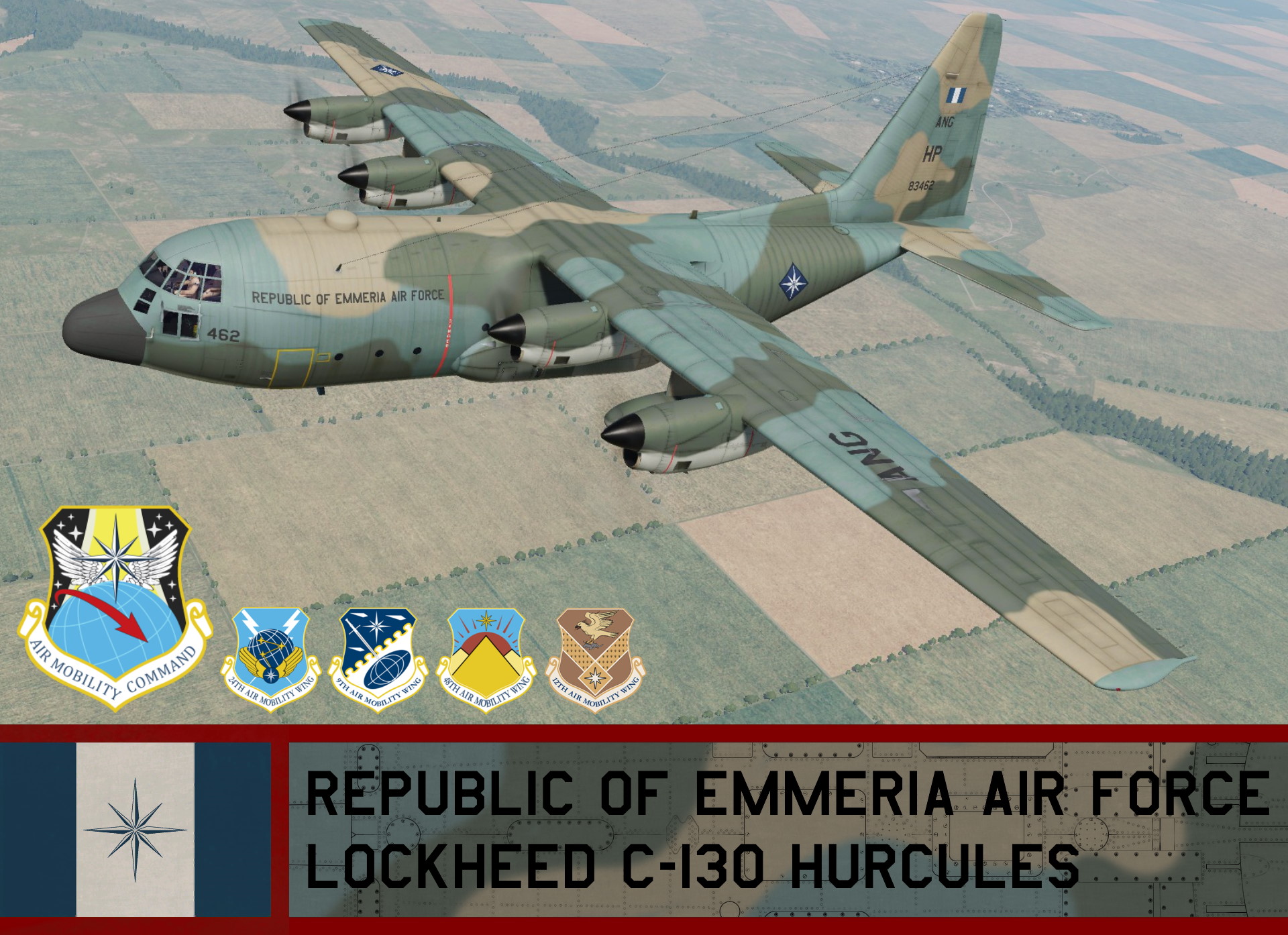 Republic of Emmeria Air Force, Air National Guard, C-130 Hercules (AI) - Ace Combat 6 (ANG)