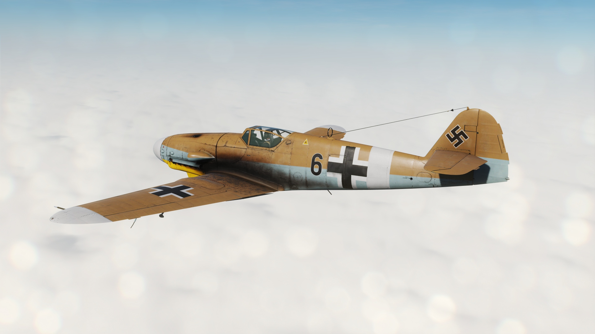 Bf 109 G-2 Trop JG77 Black 6