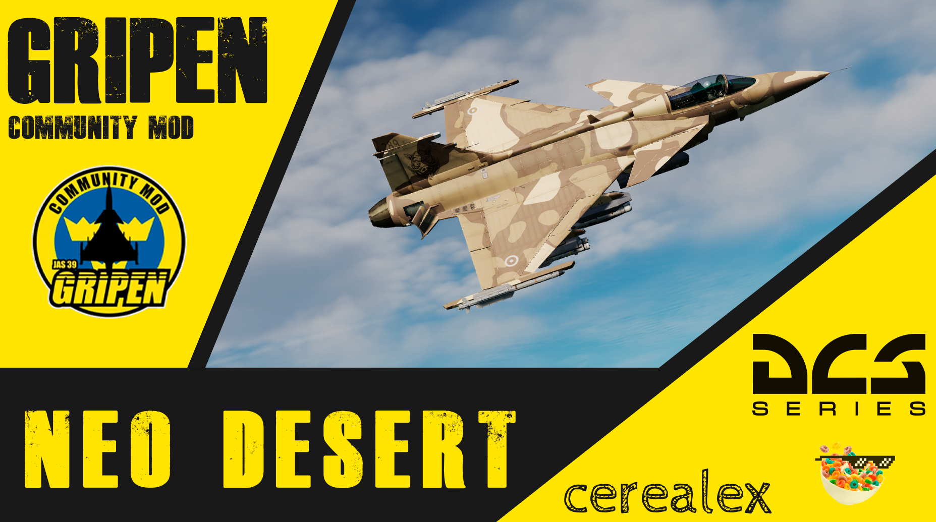 JAS-39 Gripen Neo Desert Livery by Cerealex