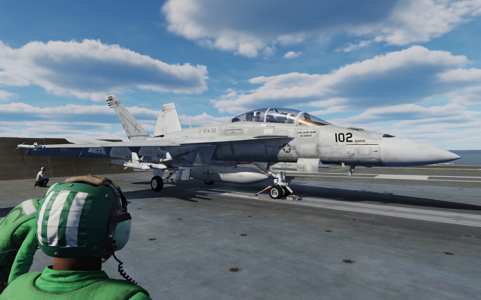 VFA-32 AC102 weathered skin for the F/A-18F superhornet mod by CJS