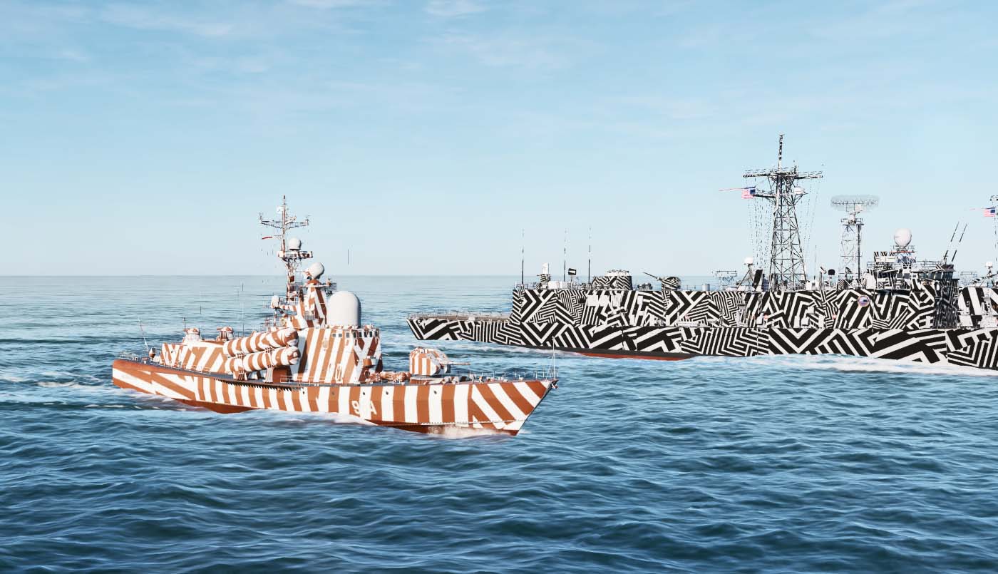 Molniya class corvette- Dazzle camouflage [Fictional]