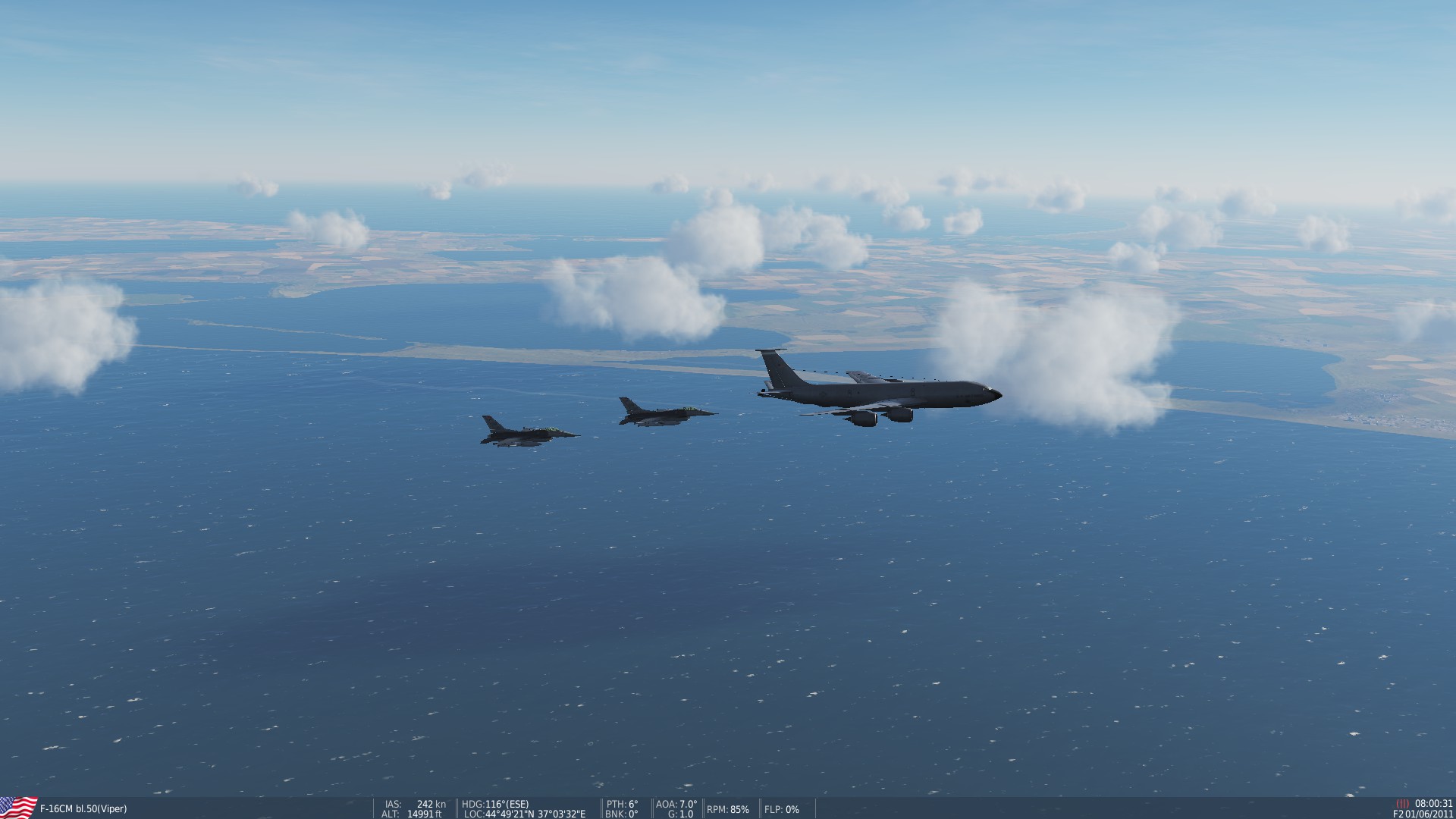 F-16 Refueling practice Caucases