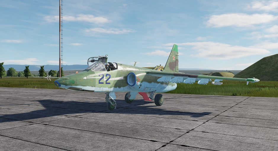 Su-25_GvShAP 18#2 Galyonki. / Су-25 2-ого звена Б/Н"22",18-ого ГвШАП,Галёнки 