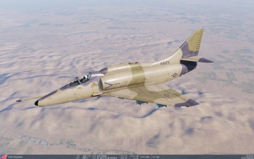 A-4E Skyhawk Aggressor USN Top Gun Desert (fictional)