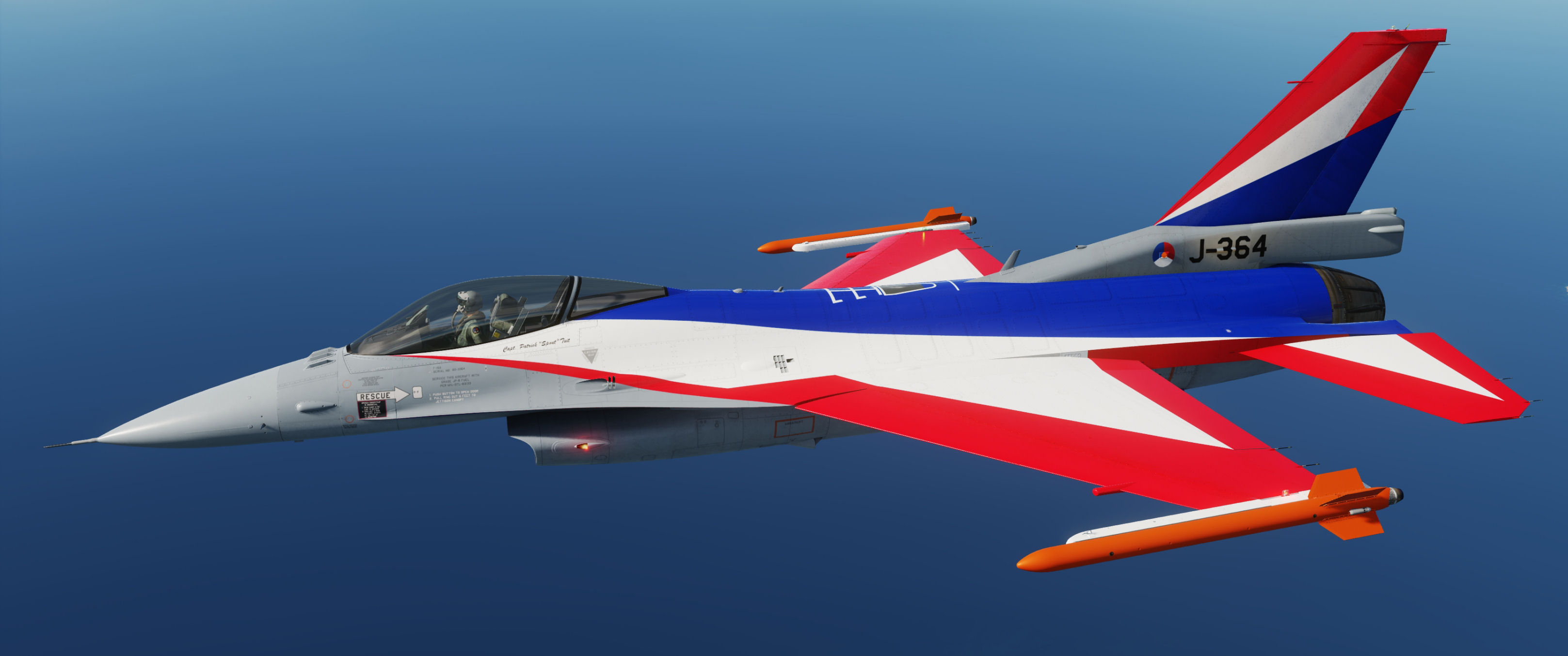 RNLAF 322 Sqn J-364 F16 Solo Display 1998 by Wine.