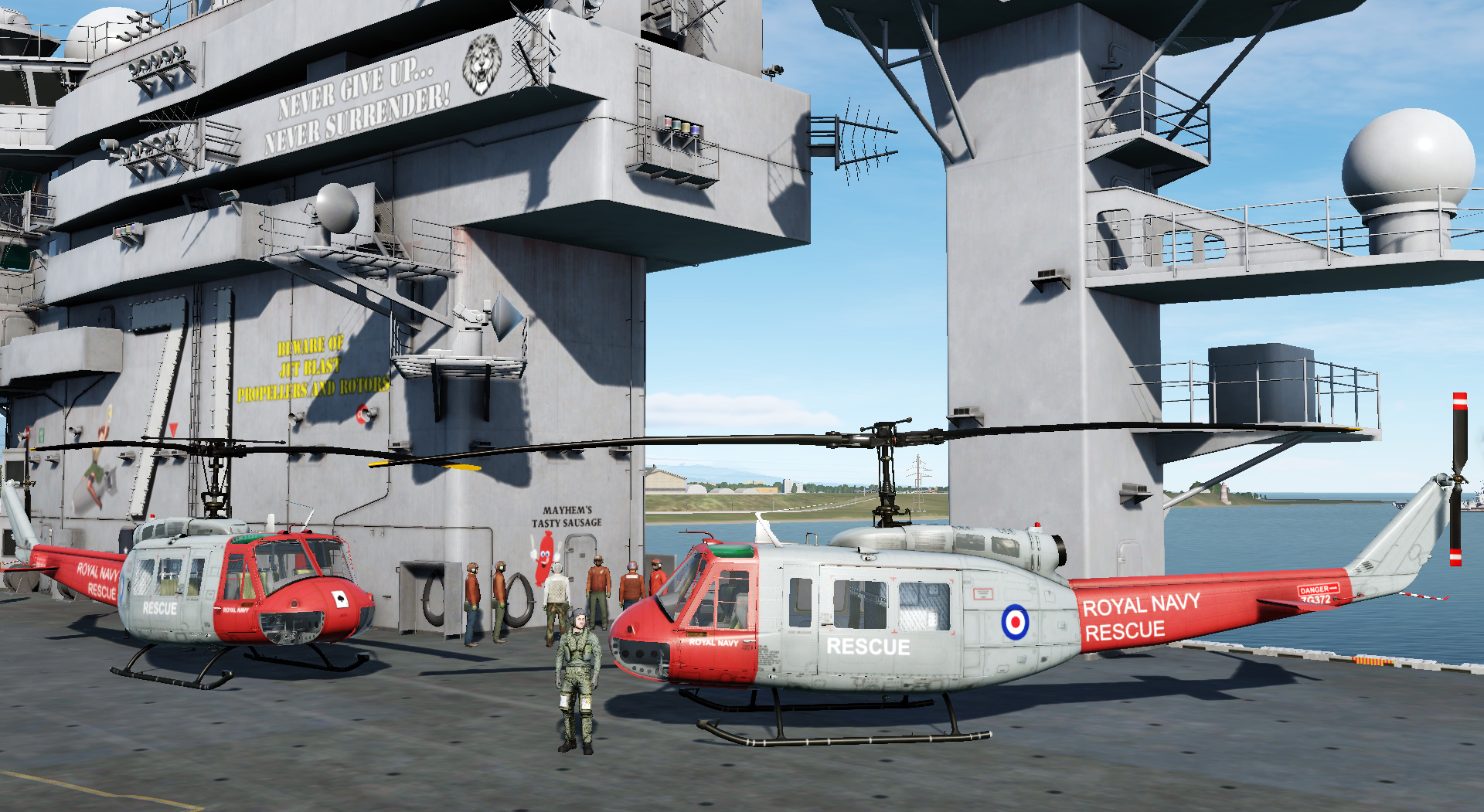 DCS UH-1H Huey - Royal Navy Seaking Livery Update v1.1 (No pylons)