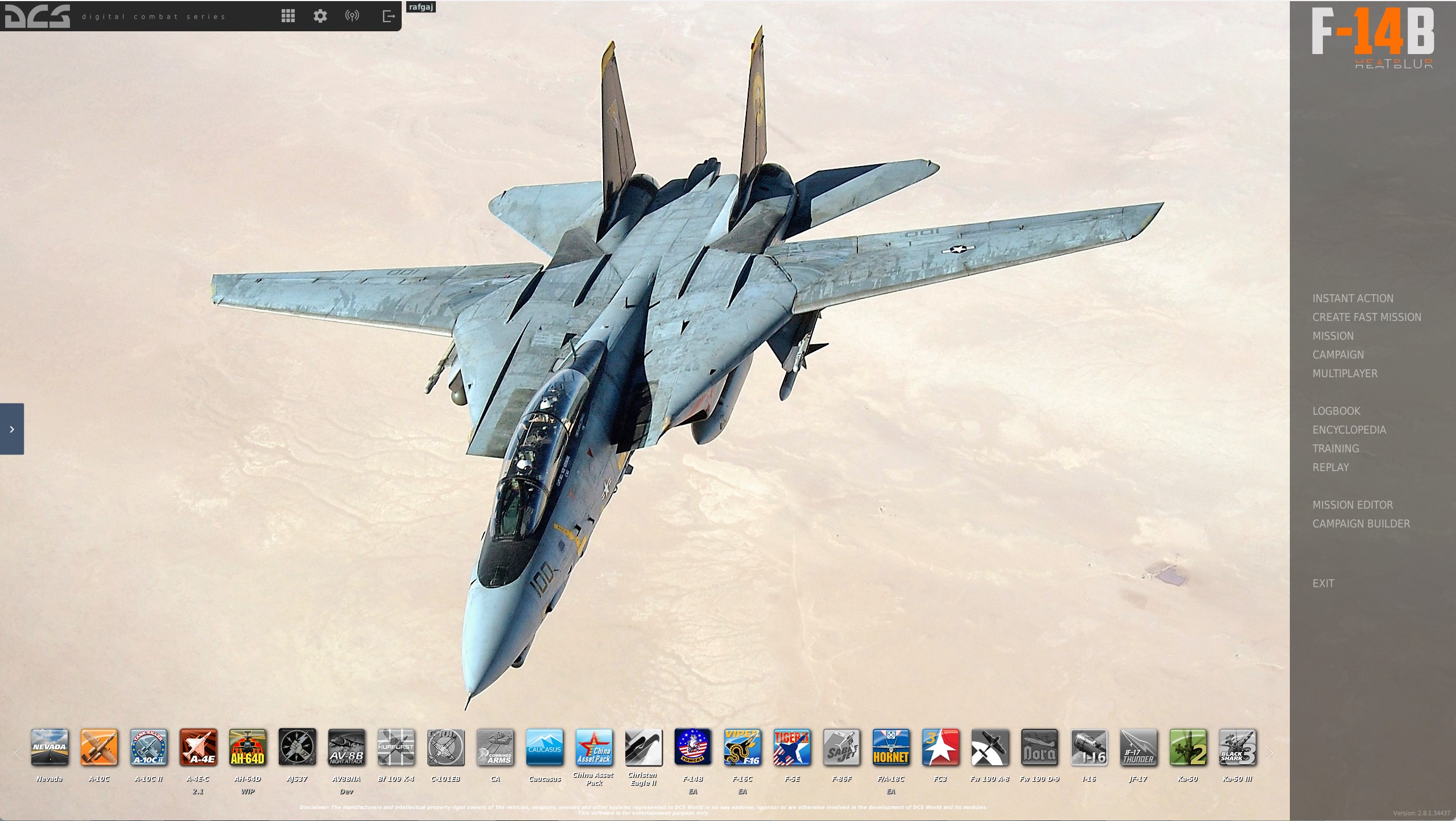 F-14 Menu & loading screens
