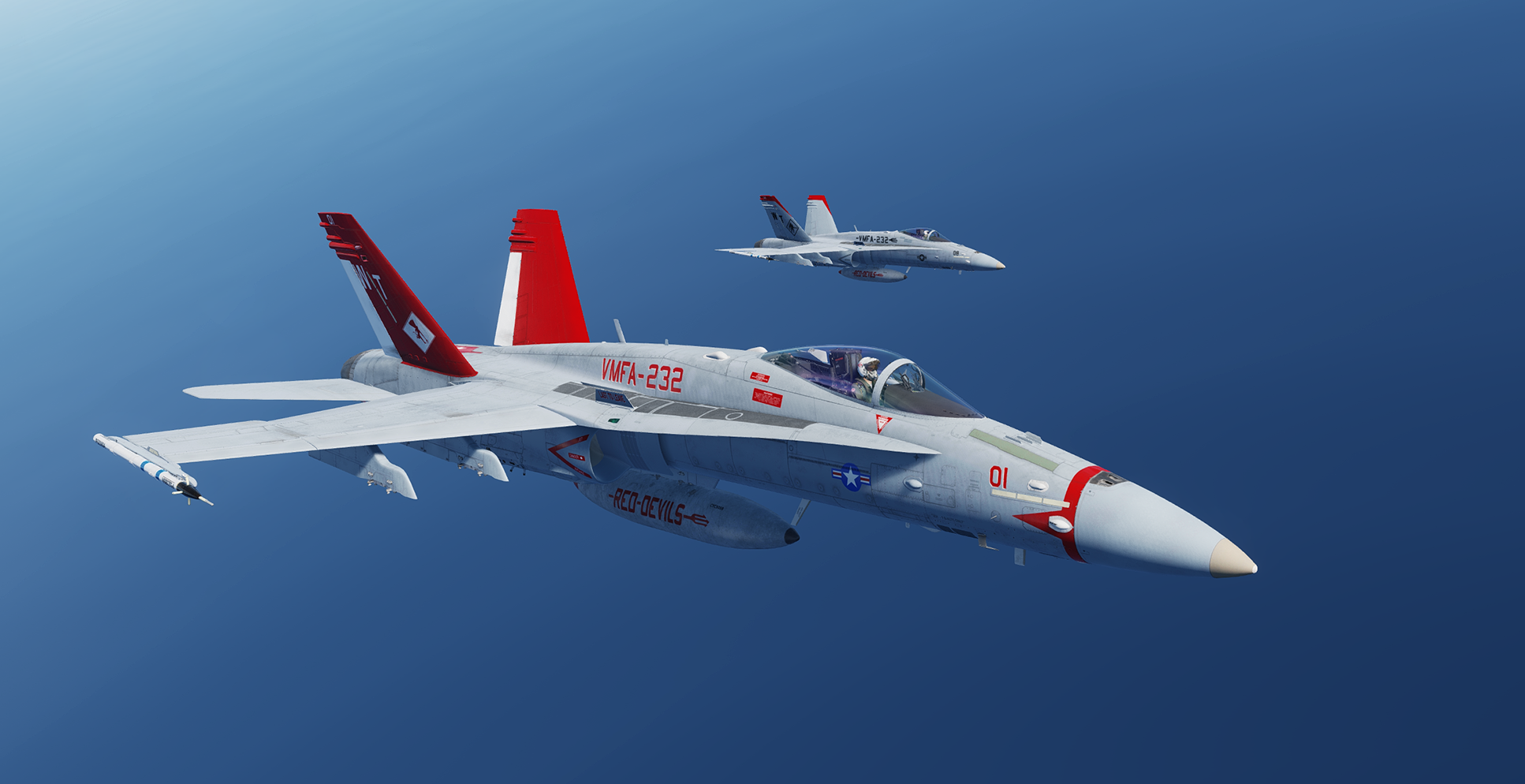 VMFA-232, 01 (Hi-Vis), and 08 MCAS Miramar, CA, BuNo. 165195, 164710 (2022)