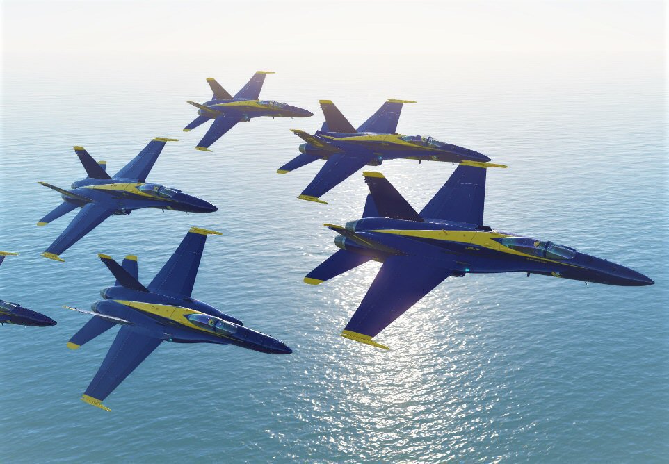 US Navy Blue Angels Team Set 0-9 + Blank Plane