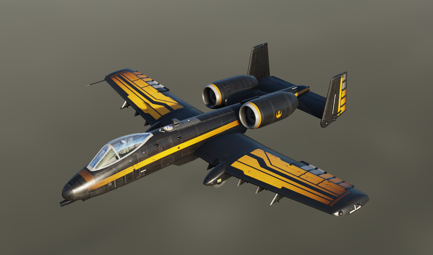 A-10CII X-wing - Black/Orange