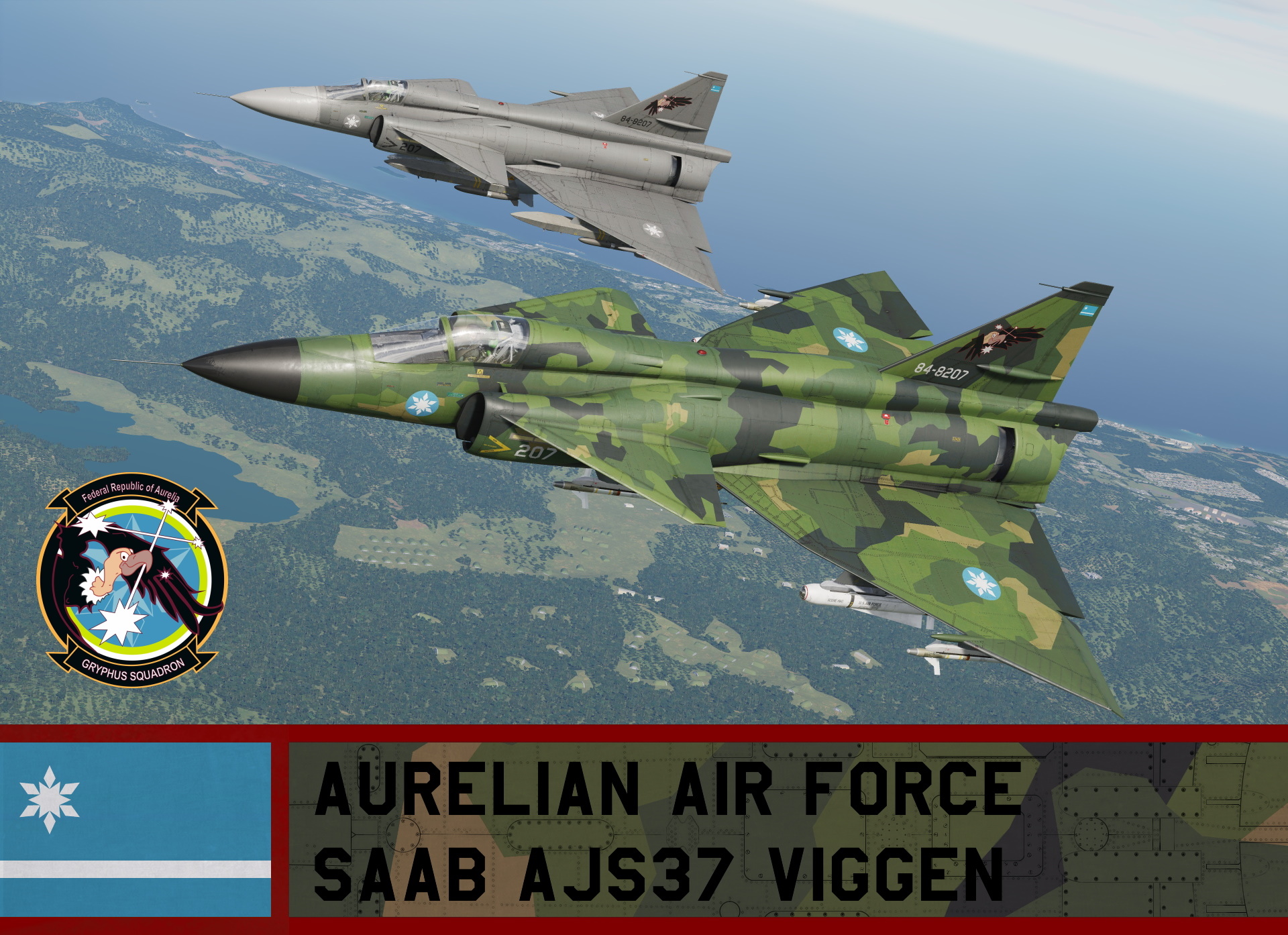 Aurelian Air Force AJS-37 Viggen - Ace Combat X, Gryphus 1