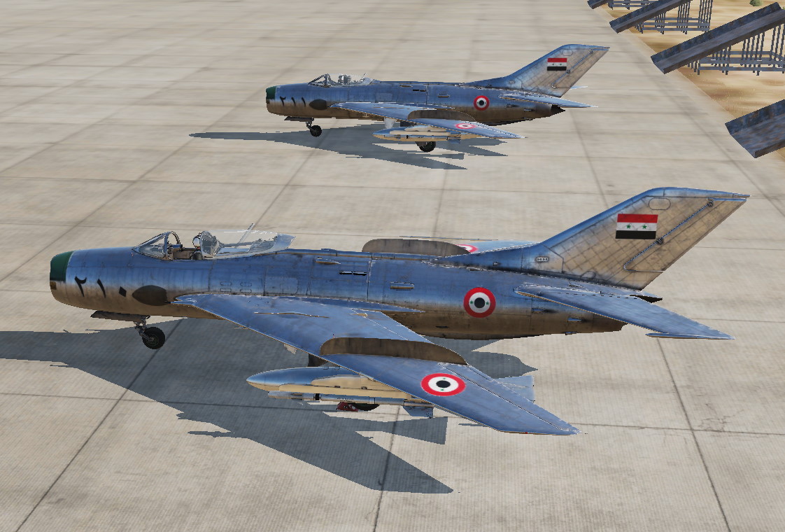 MiG-19P Syria silver skin