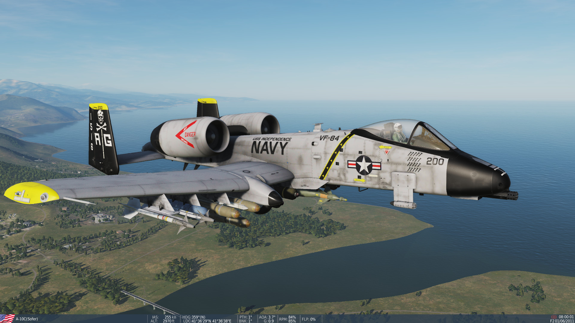 1960's USS INDEPENDENCE F4 Phantom Navy skin for the A10-C Warthog