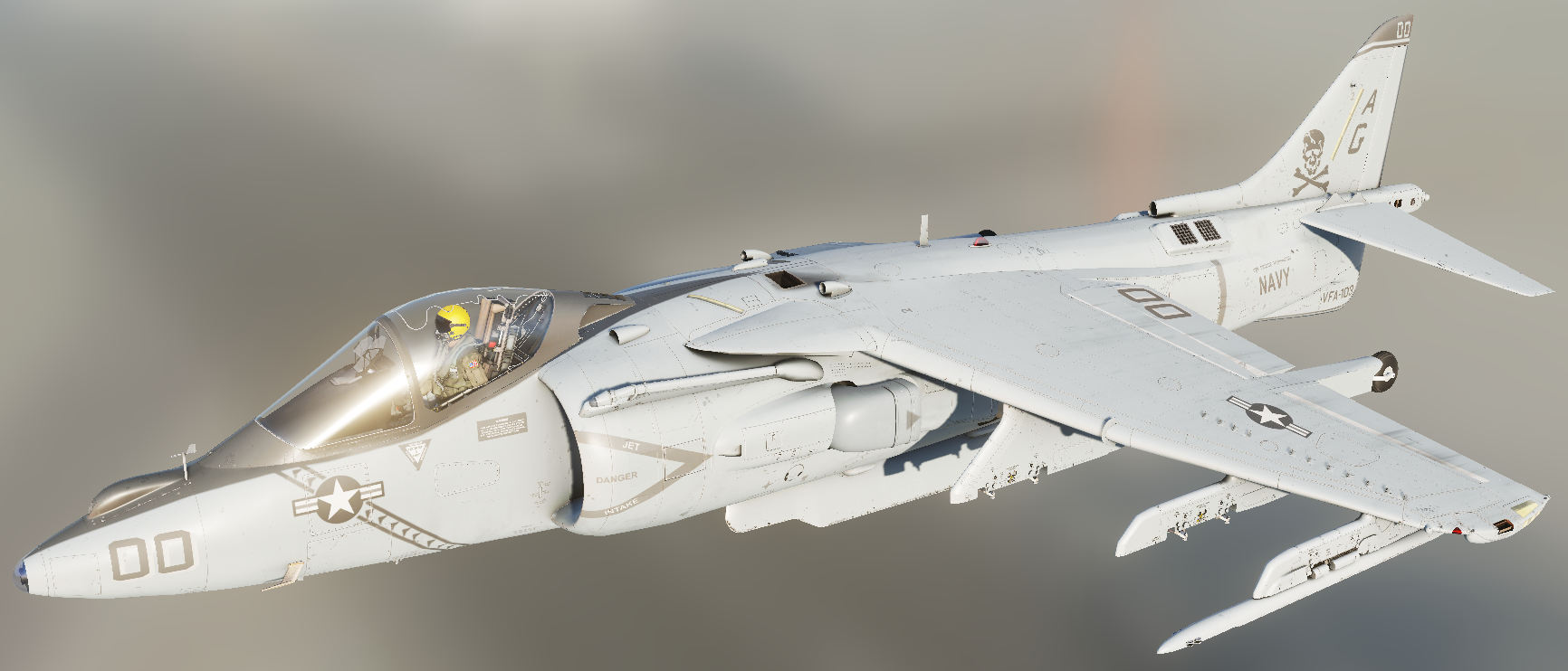 Fictional skin for AV-8B N/A: "VFA-103 - 3 (Low-Vis)"